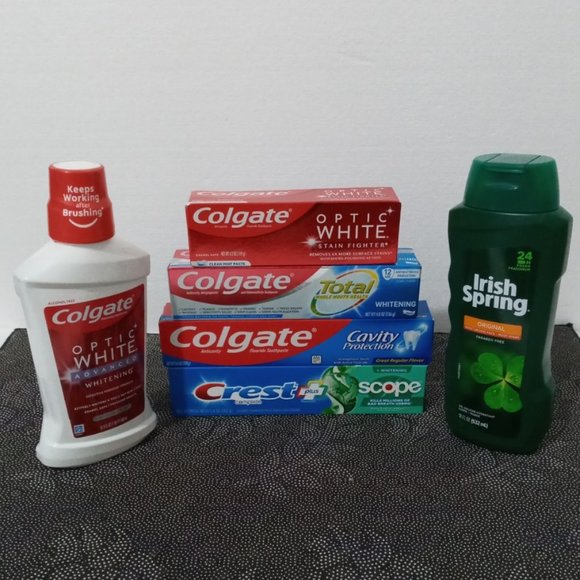 COLGATE TOOTHPASTE MOUTHWASH IRIS SPRING ORIGINAL BODY WASH - Picture 1 of 4